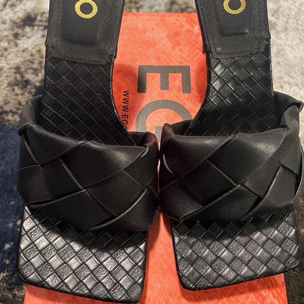 Ego square toe heels